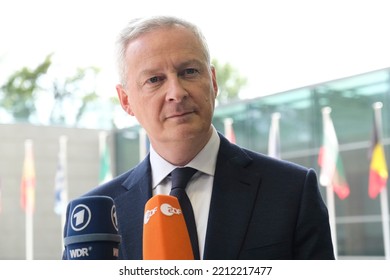 French Finance Minister Bruno Le Maire  Talks To Media In Luxembourg On October 3, 2022.