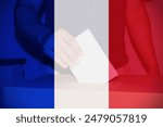 French flag, 2024 legislative elections concept