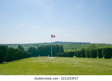 The French Flag In Verdun In France.