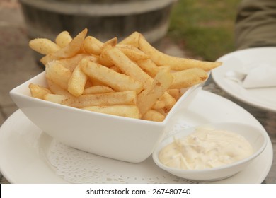 French Fries With Aioli Mayonaise Dip Meal