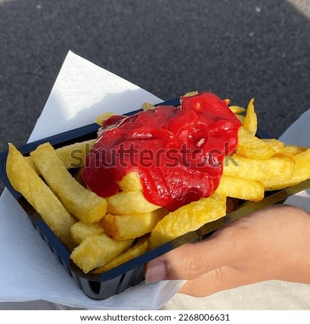 Similar – Image, Stock Photo fries Food Sausage