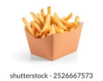  French fries isolated on white background.