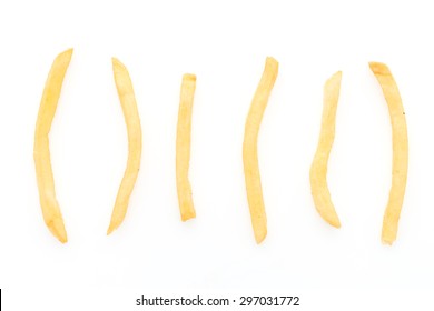 French Fries Isolated On White Background