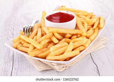 French Fries And Ketchup