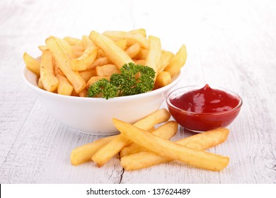 French Fries And Ketchup