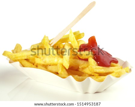 Image, Stock Photo fries Food Sausage