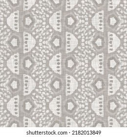 French grey doodle motif linen seamless pattern. Tonal country cottage style abstract scribble motif background. Simple vintage rustic fabric textile effect. Primitive drawing shabby chic cloth. - Shutterstock ID 2182013849