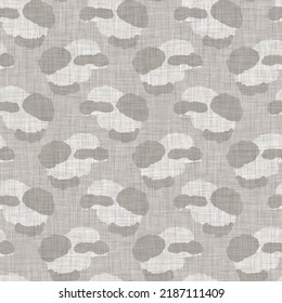 French grey doodle motif linen seamless pattern. Tonal country cottage style abstract scribble motif background. Simple vintage rustic fabric textile effect. Primitive drawing shabby chic cloth. - Shutterstock ID 2187111409