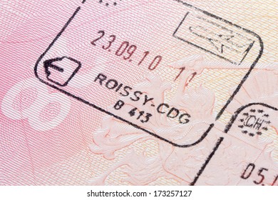 French immigration stamp - Shutterstock ID 173257127