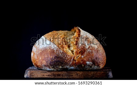 French lean bread in dark background