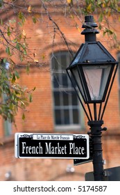 French Market Place Sign In New Orleans In French Quarter