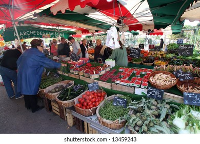 French Market In Sanary South Of France