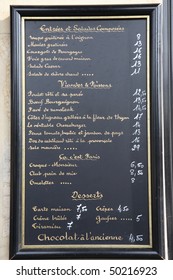 French Menu