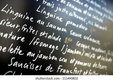 French Menu Board