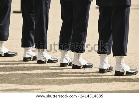 French military sailor shoes at a parade of 8 May