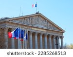 The French national Assembly-Bourbon palace the lower house of the parliament , Paris, France.