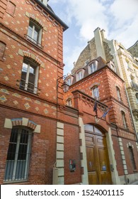 French National School For The Judiciary (École Nationale De La Magistrature), Paris, Arrondissement 1, Ile De La Cité, France. Beautiful Red Brick Architecture. October 2019.