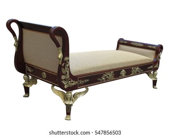 French Ormolu Mounted Empire Style Day Bed