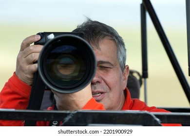 French Photographer Pascal Deloche At Work.  Masai Mara National Park. Kenya.  11-30-19