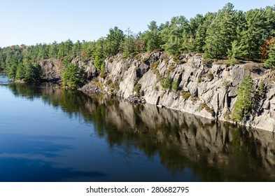 French River During The Fall Season