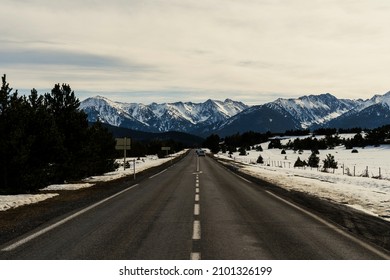 French Road Overlooking The Catalan Pyrenees