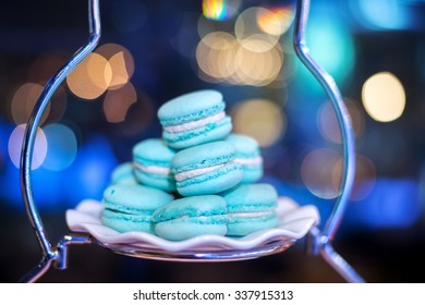 A French Sweet Delicacy, Blue Macaroons