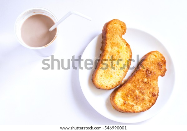 French Toast Chocolate Milk Breakfast Stock Photo Edit Now 546990001