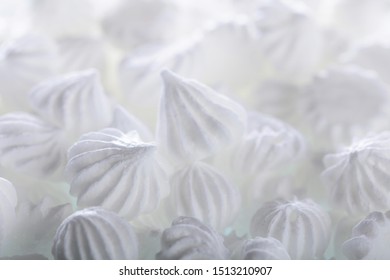 French vanilla meringue cookies, macro shot, selective focus. - Shutterstock ID 1513210907