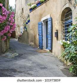 French Village Street. Town In Provence. France