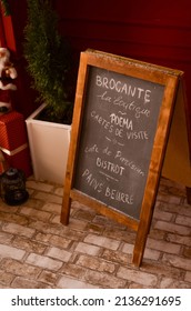 French Vintage Bakery Chalkboard  In A Frame. 