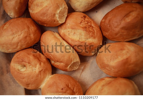 French White Buns Bread Rolls Bun Food And Drink Stock Image