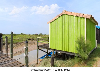 French Wooden Oyster Hut In The France Charente Maritime