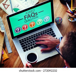 Frequently Asked Questions FAQ Problems Concept