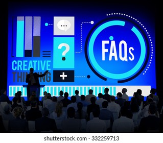 Frequently Asked Questions FAQ Problems Concept