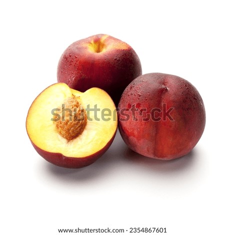 Fresch peach fruits with background