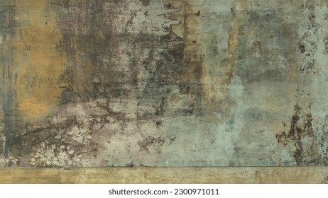 Fresco on the wall for background, . Detail of ancient mural. The vintage texture painted wall close-up.
