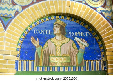 Fresco Of The Prophet Daniel In Church