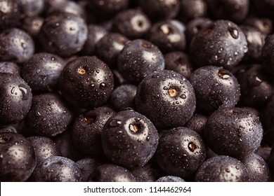 Fresh Acai Berries As Background