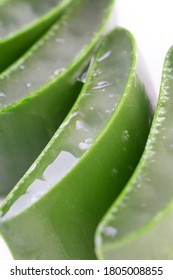 Fresh aloe vera leaf isolated on white background - Shutterstock ID 1805008855