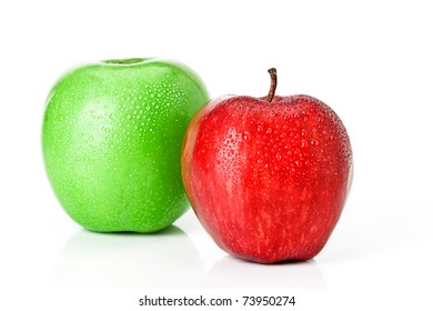 Fresh Apple Isolated Over White Background Stock Photo 73950274 ...