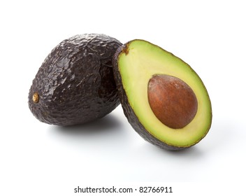 A Fresh Avocado Cut In Half