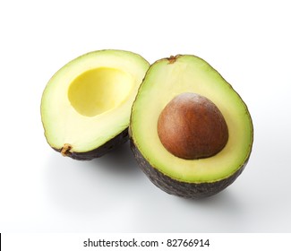 A Fresh Avocado Cut In Half