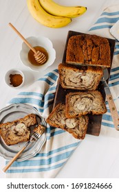 Fresh Baked Cinnamon Swirl Banana Bread