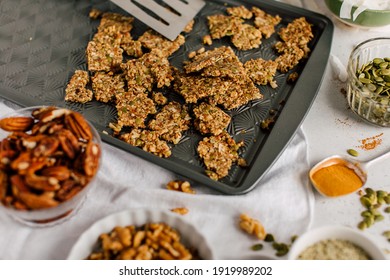 Fresh Baked Homemade Granola Bites Food Photography