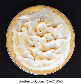 Fresh Baked Lemon Meringue Pie In Overhead Format