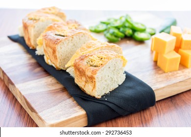 A Fresh Baked Loaf Of Jalapeno Cheddar Bread