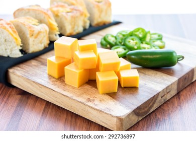 A Fresh Baked Loaf Of Jalapeno Cheddar Bread