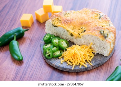 A Fresh Baked Loaf Of Jalapeno Cheddar Bread