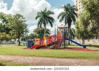 Fresh And Beautiful Green Park In San Juan Puerto Rico With Kids Playground Around And Lovely Environment With Nature