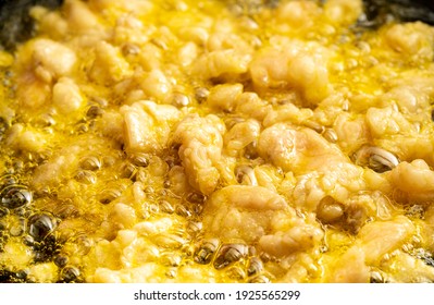 Fresh Beef And Suet Being Fried